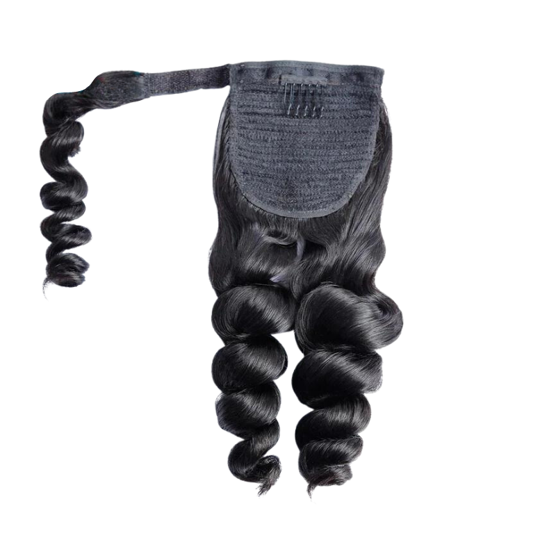 Ponytail Raw Hair Cambodian Deep Wave