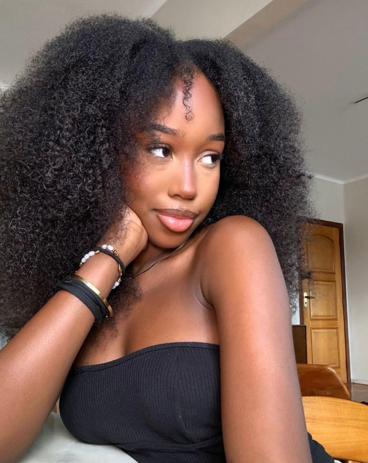 U-part wig Raw Hair Burmese Kinky Curl