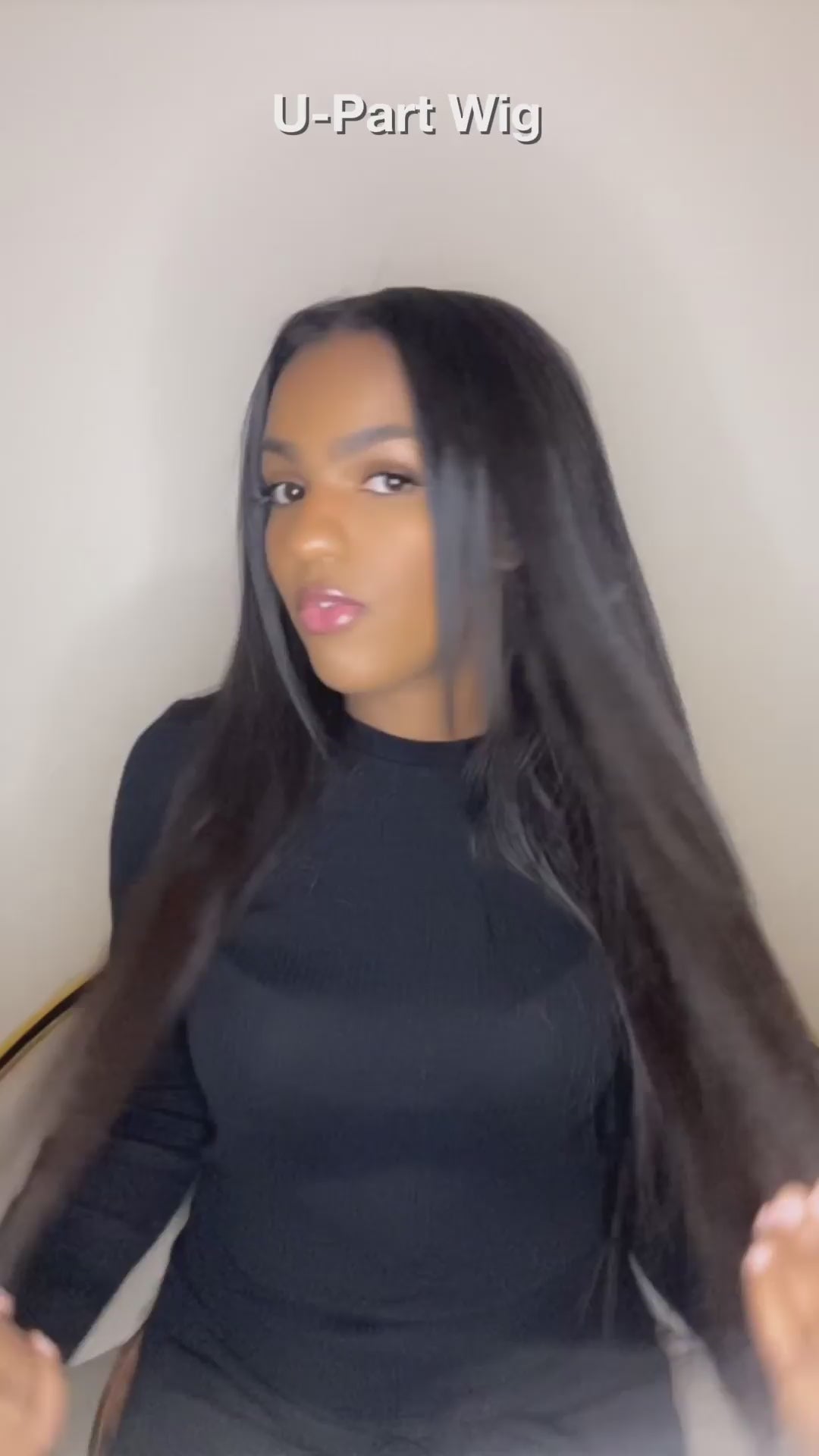 U-part wig Raw Hair YAKI Straight