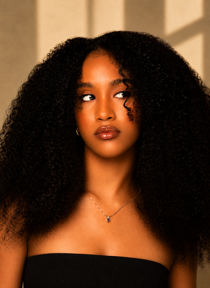  Raw Hair Burmese Kinky Curl U-part wig